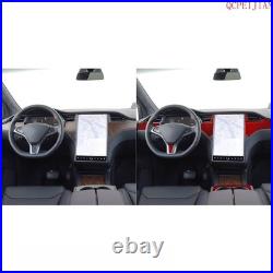 30Pcs Red Carbon Fiber Interior Trim Kit Fits Tesla Model X 2016-20 & S 2012-20