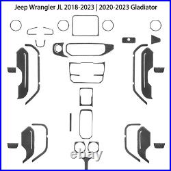 31Pcs Carbon Fiber Full Interior Kit Cover Trim For Jeep Wrangler JL Gladiator 31Pcs Carbon Fiber Full Interior Kit Cover Trim For Jeep Wrangler JL Gladiator