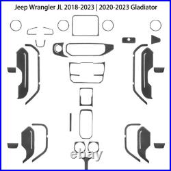 31Pcs Carbon Fiber Full Interior Kit Cover Trim For Jeep Wrangler JL Gladiator 31Pcs Carbon Fiber Full Interior Kit Cover Trim For Jeep Wrangler JL Gladiator