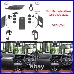 31Pcs Real Carbon Fiber Full Interior Cover Trim Kit For Benz GLB X247 2020-2022