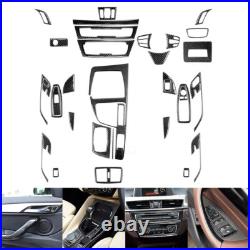 32Pcs For BMW X1 F48 16-18 Carbon Fiber Interior Full Set Kit Decor Cover Trim