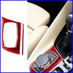 32pcs For BMW X1 F48 Red Carbon Fiber Full Kits Interior Trim
