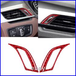 32pcs For BMW X1 F48 Red Carbon Fiber Full Kits Interior Trim