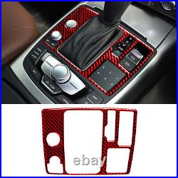 32pcs Red Carbon Fiber Full Kits Interior Cover Trim For Audi A6 2012-2018