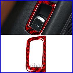 32pcs Red Carbon Fiber Full Kits Interior Cover Trim For Audi A6 2012-2018