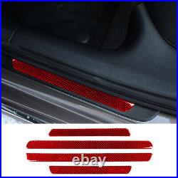 32pcs Red Carbon Fiber Full Kits Interior Cover Trim For Audi A6 2012-2018