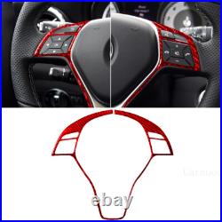 32pcs Red Carbon Fiber Interior Full Kits Cover Trim For Mercedes GLA CLA
