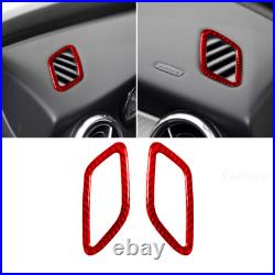 32pcs Red Carbon Fiber Interior Full Kits Cover Trim For Mercedes GLA CLA