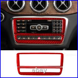 32pcs Red Carbon Fiber Interior Full Kits Cover Trim For Mercedes GLA CLA