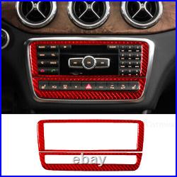 32pcs Red Carbon Fiber Interior Full Kits Interior Trim For Mercedes GLA CLA