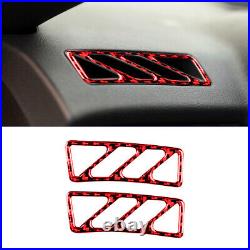 33Pcs For Chevrolet Camaro 2010-15 Red Carbon Fiber Interior Full Set Cover Trim