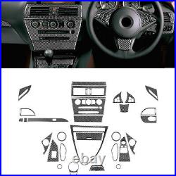 33pcs Carbon Fiber Full Interior Interior Trim Set For BMW 6 Series E63 E64