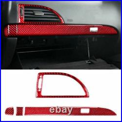 33pcs Red Carbon Fiber Full Interior Interior Trim Set For BMW 6 Series E63 E64