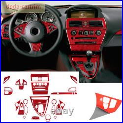 34×Red Carbon Fiber Interior Full Set Trim Kit For BMW 6 series E63 E64 2004-10