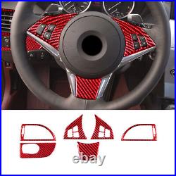 34×Red Carbon Fiber Interior Full Set Trim Kit For BMW 6 series E63 E64 2004-10