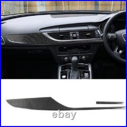 34Pcs Carbon Fiber Full Interior Kit Cover Trim For Audi A6 C7 2012-2018