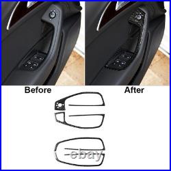 34Pcs Carbon Fiber Full Interior Kit Cover Trim For Audi A6 C7 2012-2018