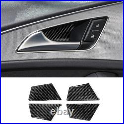34Pcs Carbon Fiber Full Interior Kit Cover Trim For Audi A6 C7 2012-2018