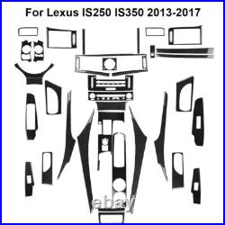 34Pcs Carbon Fiber Full Interior Kit Cover Trim For Lexus IS250 2013-2017