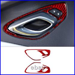 34Pcs Red Carbon Fiber Full Interior Kit Cover Trim For Chevrolet Camaro 2016-22 34Pcs Red Carbon Fiber Full Interior Kit Cover Trim For Chevrolet Camaro 2016-22