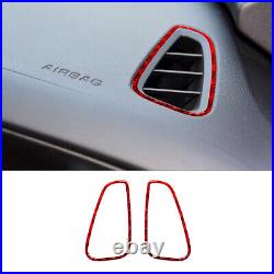 34Pcs Red Carbon Fiber Full Interior Kit Cover Trim For Chevrolet Camaro 2016-22 34Pcs Red Carbon Fiber Full Interior Kit Cover Trim For Chevrolet Camaro 2016-22