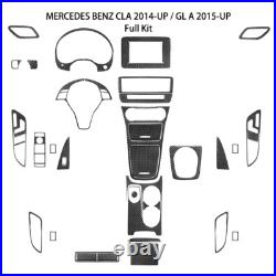 35Pcs Carbon Fiber Full Interior Kit Cover Trim For Mercedes Benz CLA-Class