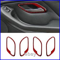 35Pcs Carbon Fiber Interior Full Kit Cover Trim For BMW 5 Series E39 Red 1998-03