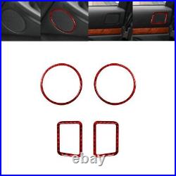 35Pcs Carbon Fiber Interior Full Kit Cover Trim For BMW 5 Series E39 Red 1998-03