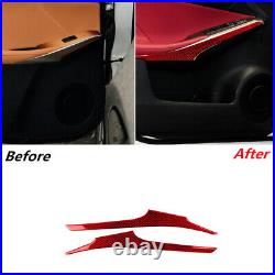 35Pcs RHD Carbon Fiber Interior Full Cover Trim For Lexus IS250 IS350 13-17 Red