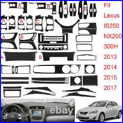 35Pcs RHD Carbon Fiber Interior Full Cover Trim For Lexus IS250 IS350 2013-2017