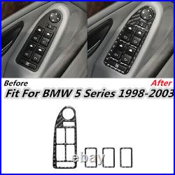 35Pcs/Set Carbon Fiber Interior Full Kit Cover Trim For BMW 5 Series E39 M5 RHD