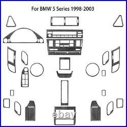 35Pcs/Set Carbon Fiber Interior Full Set Trim For BMW 5 Series E39 M5 1998-2003