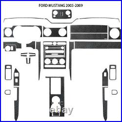 36Pcs Carbon Fiber Full Interior Kit Cover Trim For Ford Mustang 2005-2009 36Pcs Carbon Fiber Full Interior Kit Cover Trim For Ford Mustang 2005-2009