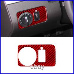 36Pcs Red Carbon Fiber Full Interior Kit Cover Trim For Ford Mustang 2005-2009