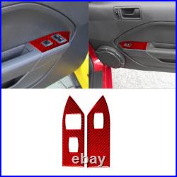 36Pcs Red Carbon Fiber Full Interior Kit Cover Trim For Ford Mustang 2005-2009