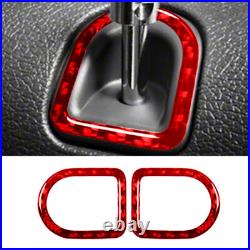 36Pcs Red Carbon Fiber Full Interior Kit Cover Trim For Ford Mustang 2005-2009