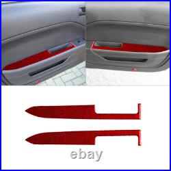 36Pcs Red Carbon Fiber Full Interior Kit Cover Trim For Ford Mustang 2005-2009