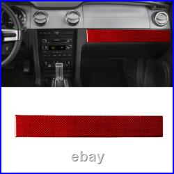 36Pcs Red Carbon Fiber Full Interior Kit Cover Trim For Ford Mustang 2005-2009