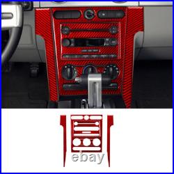 36Pcs Red Carbon Fiber Full Interior Kit Cover Trim For Ford Mustang 2005-2009