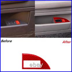 36Pcs Red Carbon Fiber Full Interior Set Cover Trim For Audi A4 S4 2005-2008 RHD