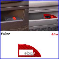 36Pcs Red Carbon Fiber Interior Full Kit Trim Sticker For Audi A4 S4 2005-2008