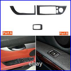 36X Carbon Fiber Manual Full Interior Kit Set Cover Trim For BMW Z4 E89 WithO NAV