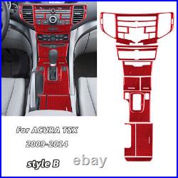 37PCS Carbon Firber Interior Full Kit Cover Sticker Trim For Acura TSX 2009-2014