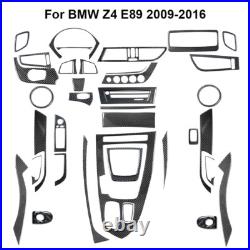 37Pcs Carbon Fiber Full Interior Kit Cover Trim For BMW Z4 E89 2009-2016