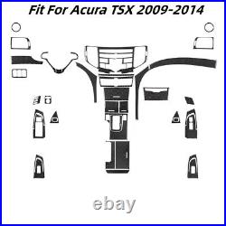 37Pcs RHD Carbon Fiber Interior Full Set Kit Cover Trim For Acura TSX 2009-2014