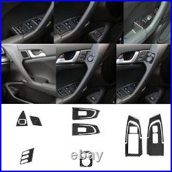 37Pcs RHD Carbon Fiber Interior Full Set Kit Cover Trim For Acura TSX 2009-2014