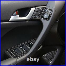 37Pcs RHD Carbon Fiber Interior Full Set Kit Cover Trim For Acura TSX 2009-2014