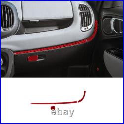 37Pcs Red Carbon Fiber Interior Full Kit Cover Trim For 2014-2017 Fiat 500L 37Pcs Red Carbon Fiber Interior Full Kit Cover Trim For 2014-2017 Fiat 500L
