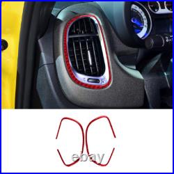 37Pcs Red Carbon Fiber Interior Full Kit Cover Trim For 2014-2017 Fiat 500L 37Pcs Red Carbon Fiber Interior Full Kit Cover Trim For 2014-2017 Fiat 500L