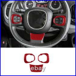 37Pcs Red Carbon Fiber Interior Full Kit Cover Trim For 2014-2017 Fiat 500L 37Pcs Red Carbon Fiber Interior Full Kit Cover Trim For 2014-2017 Fiat 500L